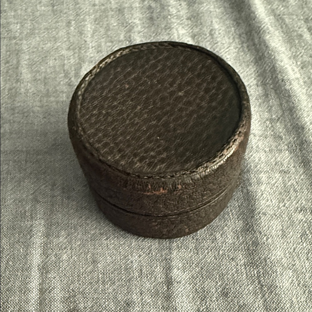 Vintage WW 1 Collapsible Metal Cup & Leather Pouch C.F Rumpp & Sons